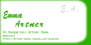 emma artner business card